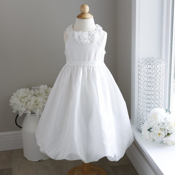 Off-White/Ivory Dress with Tiara Formal Flower Girl Size 5 Special Occasion NWT - Picture 1 of 7